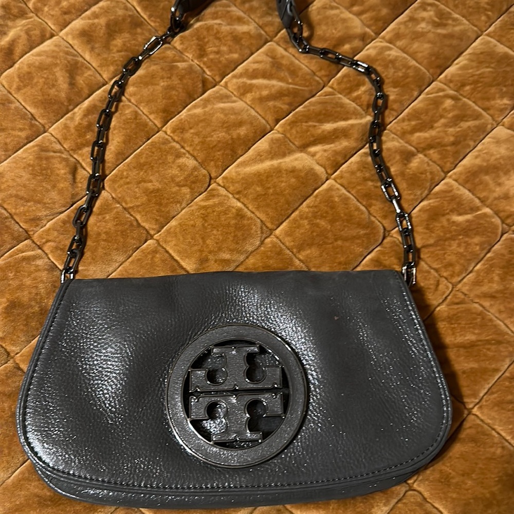 Tory Burch shimmer clutch